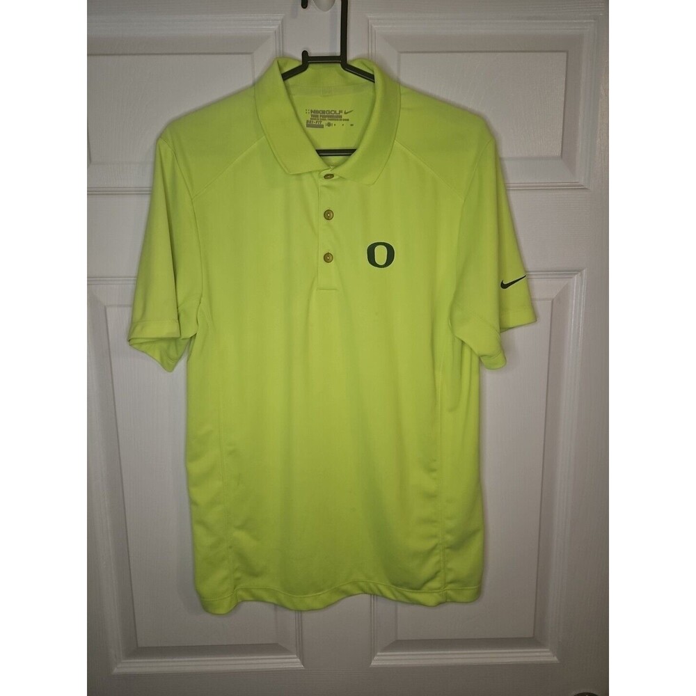 Oregon Ducks Nike Golf Shirt Mens S Small Dri-Fit Tour Performance Neon Yellow